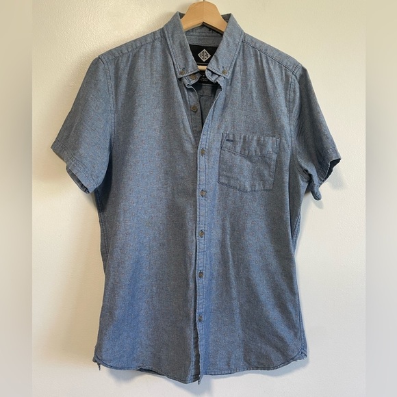 Nineteen Ninety One Colourful Paisley Printed Blue  Button Up Shirt - Picture 1 of 6